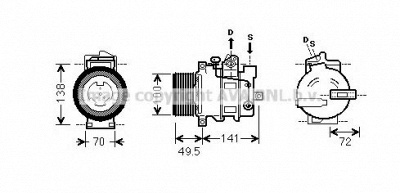 AVA QUALITY COOLING msk476 -  Компрессор, кондиционер